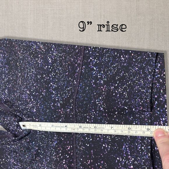 Lululemon Speckle Galaxy Print Cropped Leggings Women’s Size 4 - Picture 3 of 6
